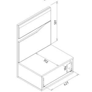 Obrazek Szafka Nocna  Lionel P Li15 Dąb S./ Biała