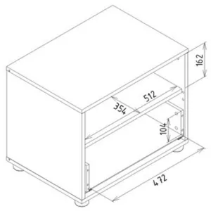 Obrazek Szafka Nocna Lionel Li13 Dąb S./ Biały