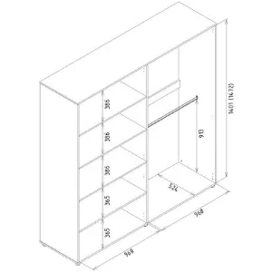 Obrazek Szafa  Lionel Li10 Dąb S./ Biały