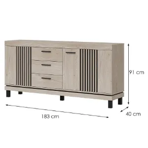 Obrazek Komoda Mati Mi05 Dąb Crem/Czarny