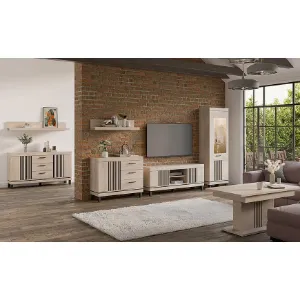 Obrazek Komoda Mati Mi05 Dąb Crem/Czarny