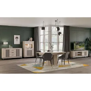 Obrazek Komoda Mati Mi05 Dąb Crem/Czarny