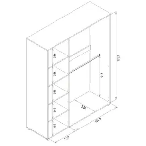 Obrazek Szafa Lionel Li09 Dąb S./ Biały