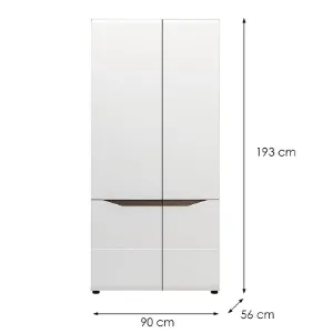 Obrazek Szafa Lionel Li08 Dąb S./ Biały