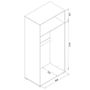 Obrazek Szafa Lionel Li08 Dąb S./ Biały