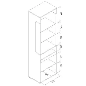 Obrazek Witryna Lionel Li06 Dąb S./ Biały