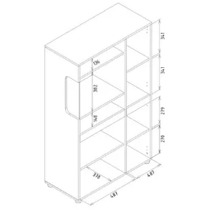 Obrazek Witryna Lionel Li05 Dąb S./ Biały
