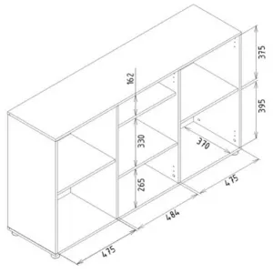 Obrazek Kredens Lionel  Li04 Dąb S./ Biały