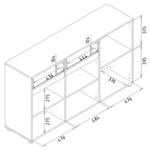 Obrazek Komoda Lionel Li03 Dąb S./ Biały