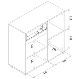 Obrazek Komoda Lionel Li02 Dąb S./ Biały