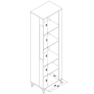 Obrazek Witryna L Snobi Sb08 Dąb Craft/Biel Alpejska