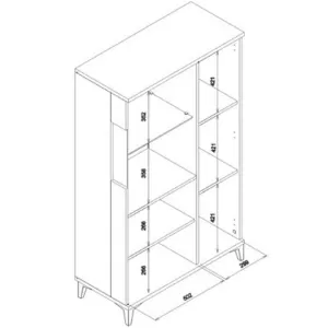 Obrazek Witryna Snobi Sb06 Dąb Craft/Biel Alpejska