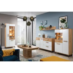 Obrazek Witryna Snobi Sb06 Dąb Craft/Biel Alpejska