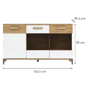 Obrazek Kredens Snobi Sb05 Dąb Craft/Biel Alpejska