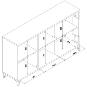 Obrazek Kredens Snobi Sb05 Dąb Craft/Biel Alpejska