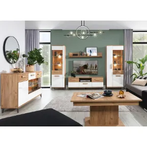 Obrazek Kredens Snobi Sb05 Dąb Craft/Biel Alpejska