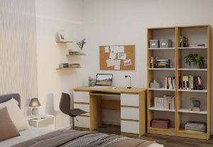 Obrazek Regał Basic 50 dąb artisan/biały