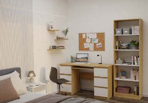 Obrazek Regał Basic 60 dąb artisan/biały