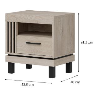 Obrazek Szafka Nocna Mati Mi19 Dąb Crem/Cz