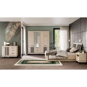 Obrazek Szafka Nocna Mati Mi19 Dąb Crem/Cz