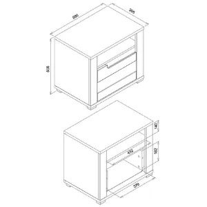 Obrazek Szafka Nocna L York Y-16 Dąb/Grafit