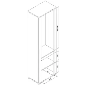 Obrazek Szafka York Y-11 Dąb/Grafit