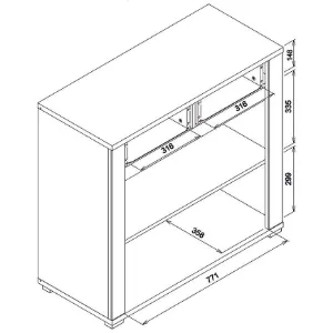 Obrazek Komoda York Y-2 Dąb/Grafit