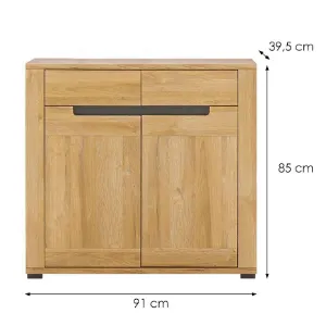 Obrazek Komoda York Y-2 Dąb/Grafit