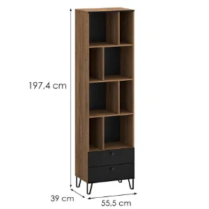 Obrazek Regał 2S Weil R burgund oak