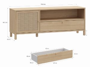 Obrazek Szafka RTV Nortado RTTT222L