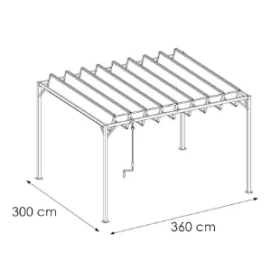 Obrazek Pawilon ogrodowy YF-3866N 3x3.6m
