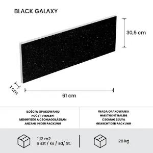 Obrazek Płyta Granitowa Black Galaxy 30.5X61X1 Poler