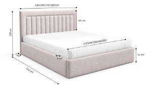 Obrazek Łóżko tapicerowane Sorella 140x200 kremowy