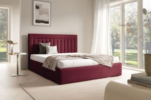 Obrazek Łóżko tapicerowane Sorella 140x200 bordowy