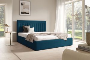 Obrazek Łóżko tapicerowane Sorella 140x200 niebieski