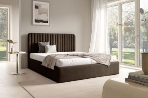 Obrazek Łóżko tapicerowane Dormi 140x200 brązowy