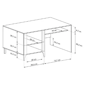 Obrazek Biurka Malumi M9 Kashmir