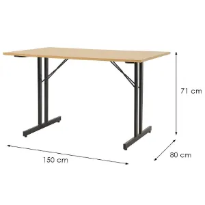 Obrazek Stół Składany Marius 9573 150 Cm naturalny/czarny