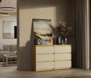 Obrazek Komoda Umo P6 120 dąb artisan/kaszmir