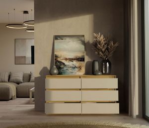 Obrazek Komoda Umo P6 140 dąb artisan/kaszmir