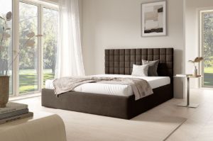 Obrazek Łóżko tapicerowane Lunara 140x200 brązowy