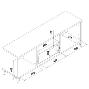 Obrazek Szafka RTV Snobi Sb01 Dąb Craft/Biel Alpejska