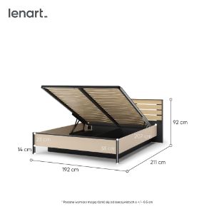Obrazek Łóżko 160x200 ze stelażem Enna EN-02