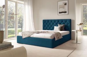 Obrazek Łóżko tapicerowane Sonno 140x200 niebieski