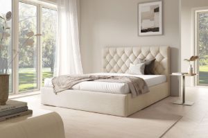 Obrazek Łóżko tapicerowane Sonno 160x200 kremowy