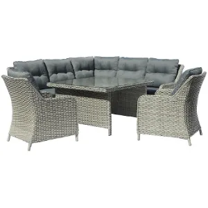 Obrazek Narożnik ogrodowy technorattanowy Bolzano szary