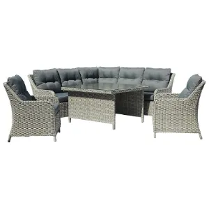 Obrazek Narożnik ogrodowy technorattanowy Bolzano szary