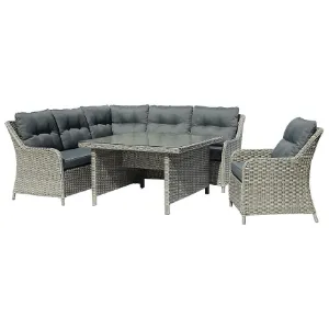 Obrazek Narożnik ogrodowy technorattanowy Bolzano szary