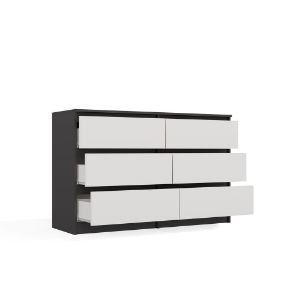 Obrazek Komoda Umo P6 120 antracyt/biały