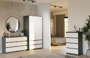 Obrazek Komoda Umo P6 120 antracyt/biały